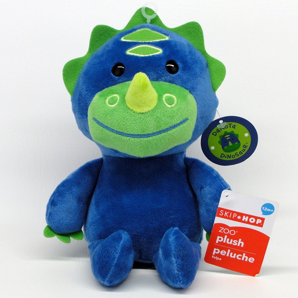 Skip Hop Dakota Dinasaur Plush Dino Blue Green Stuffed Animal With Tags 11" 2019